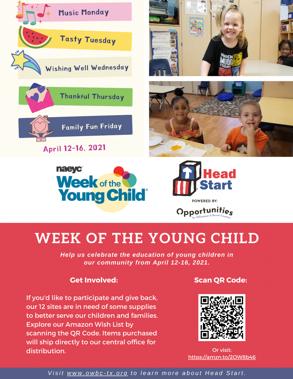 Celebrating Week of the Young Child in April - Opportunities for WBC